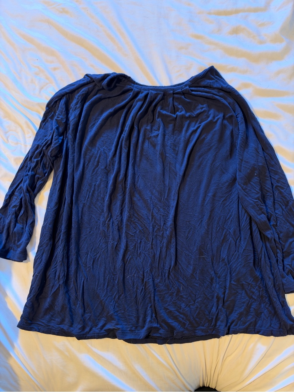 Banana Republic Navy Blue Long-Sleeve Scoop Neck Tunic